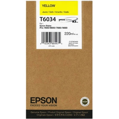 Epson T6034 C13T603400 Yellow Genuine Ink Cartridge 220ML