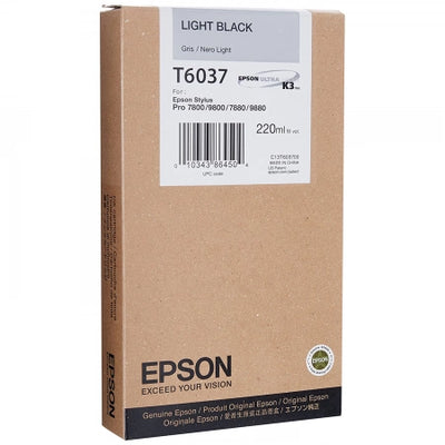 Epson T6037 C13T603700 Light Black Genuine Ink Cartridge 220ML