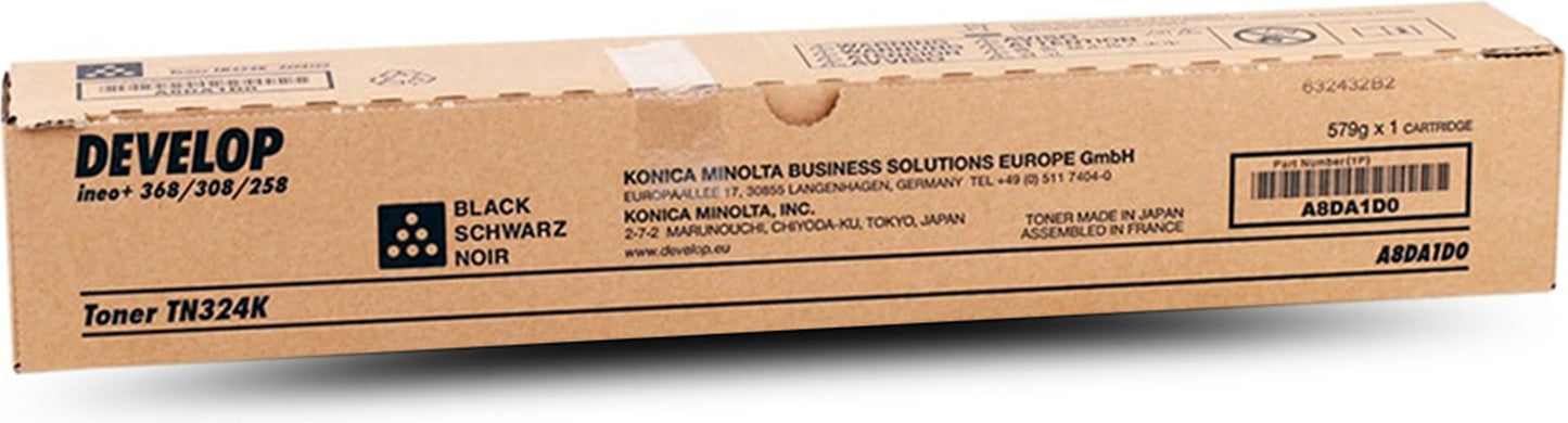 Genuine Develop TN-324BK Black Toner 28,000 Pages (Ineo+ 258 / 308 / 368)