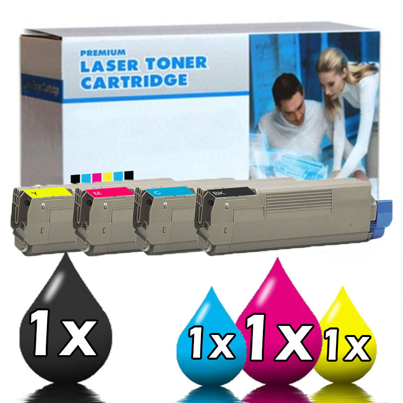4 Pack OKI MC770 / MC780 Compatible  Toner Set 45396205-45396208 [1C,1M,1Y,1BK]