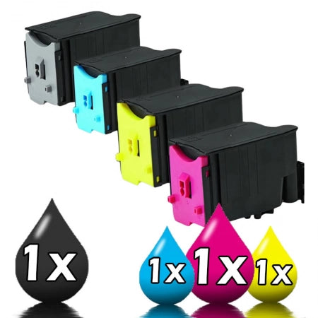 4 Pack Sharp MX-C250 / C300 / C301 Compatible Toner Cartridge Set [1BK+1C+1M+1Y]