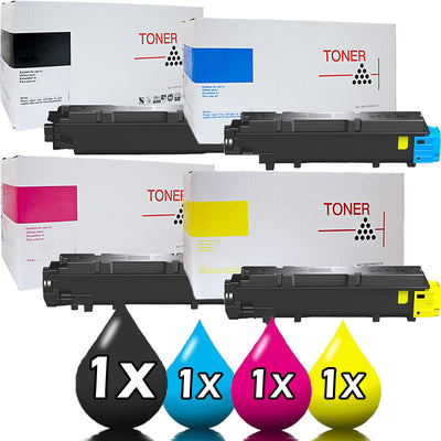 Pack of 4 White Box Kyocera TK-5374  Toner Cartridges Value Pack [1BK, 1C, 1M, 1Y]