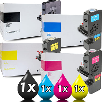Pack of 4 Kyocera TK-5434 White Box Compatible Toner Cartridge 1BK, 1C, 1M, 1Y