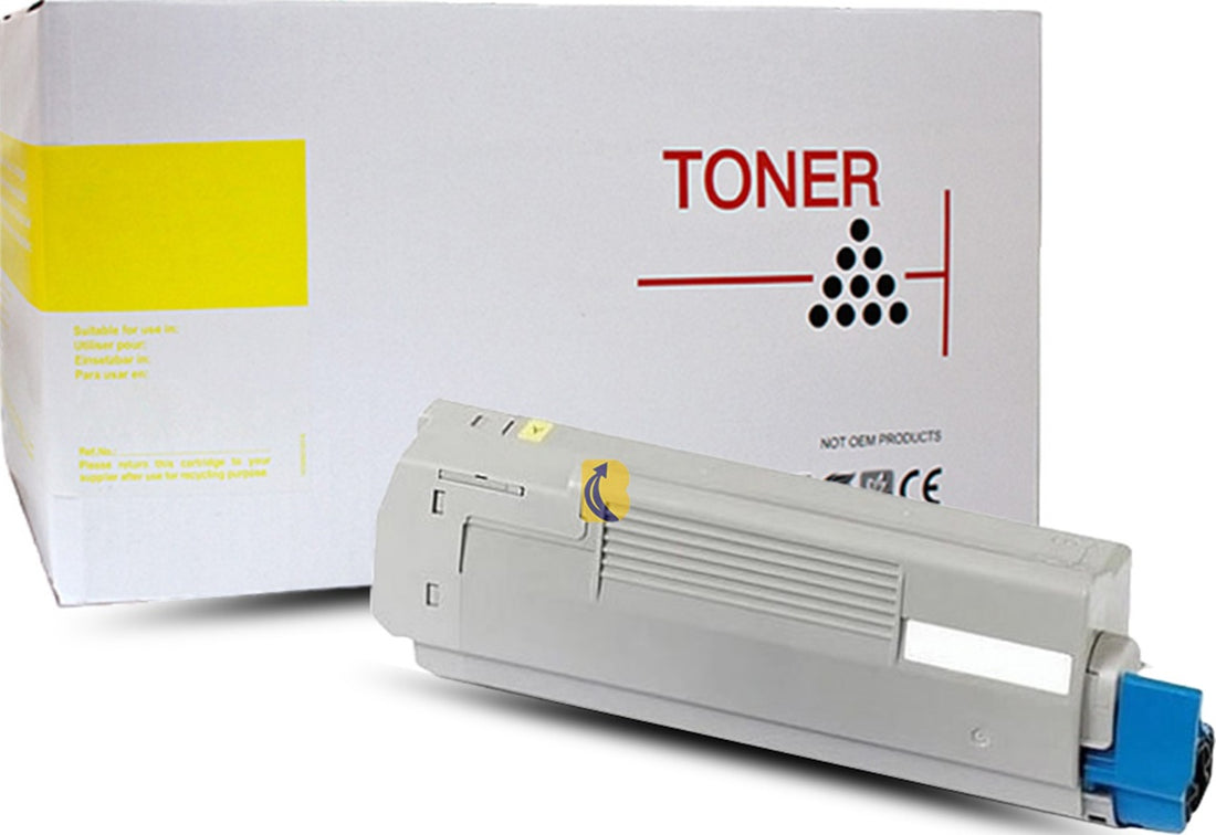 White Box OKI ES8473 Yellow Toner Cartridge 45862833 8,800 Page