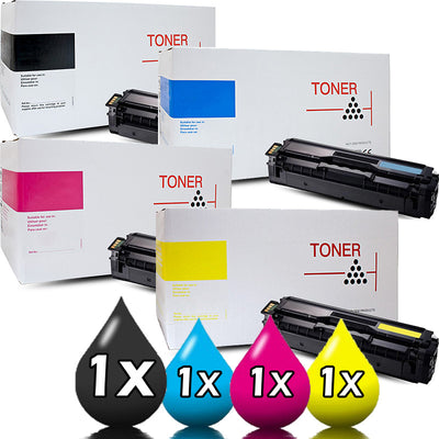 4 Pack White Box Premium Samsung 504 Toner Cartridge Value Pack [1BK, 1C, 1M, 1Y]