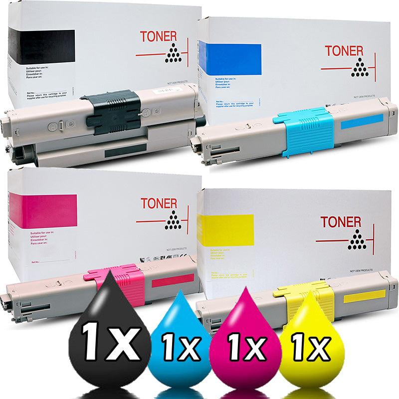 Pack of 4 White Box Kyocera TK-8349 Toner Cartridge Value Pack [1BK, 1C, 1M, 1Y]
