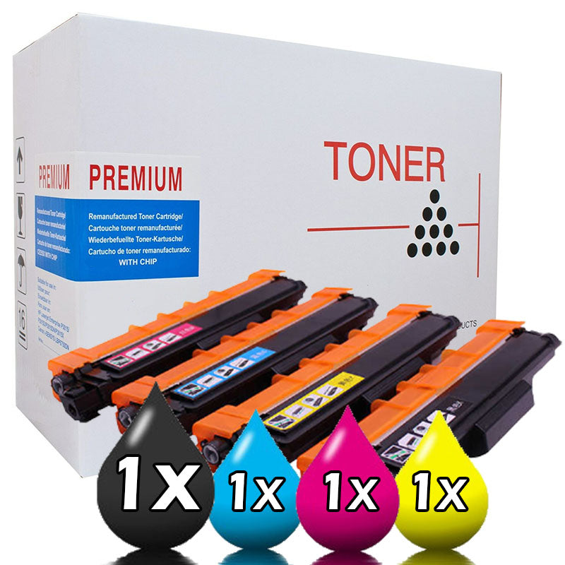 Pack of 4 Brother TN253 TN257 White box Toner Set 1BK,1C,1M,1Y